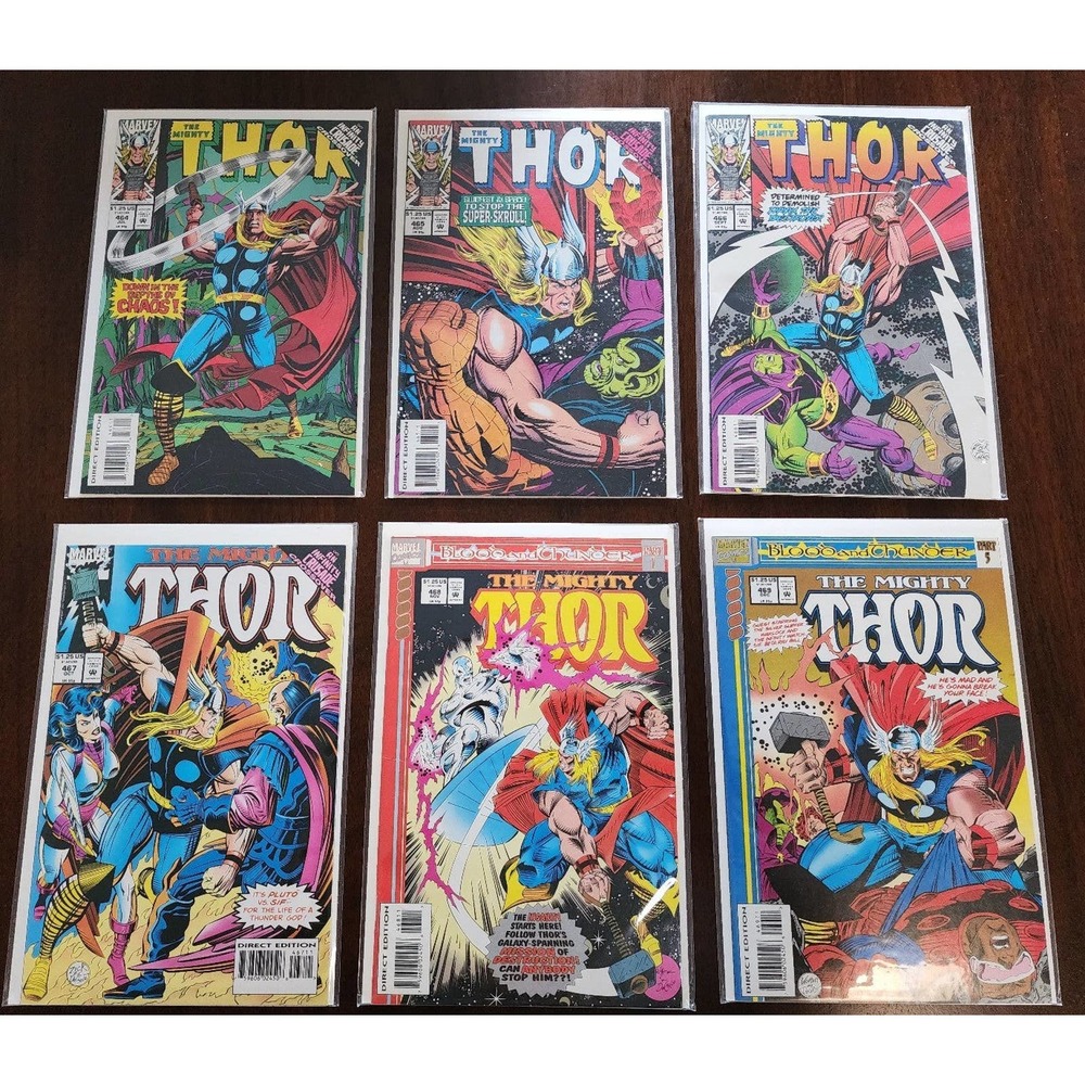 Thor Marvel Comics 1993 Lot of 6 Comic Books
